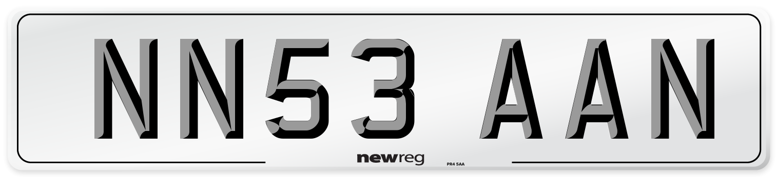 NN53 AAN Number Plate from New Reg